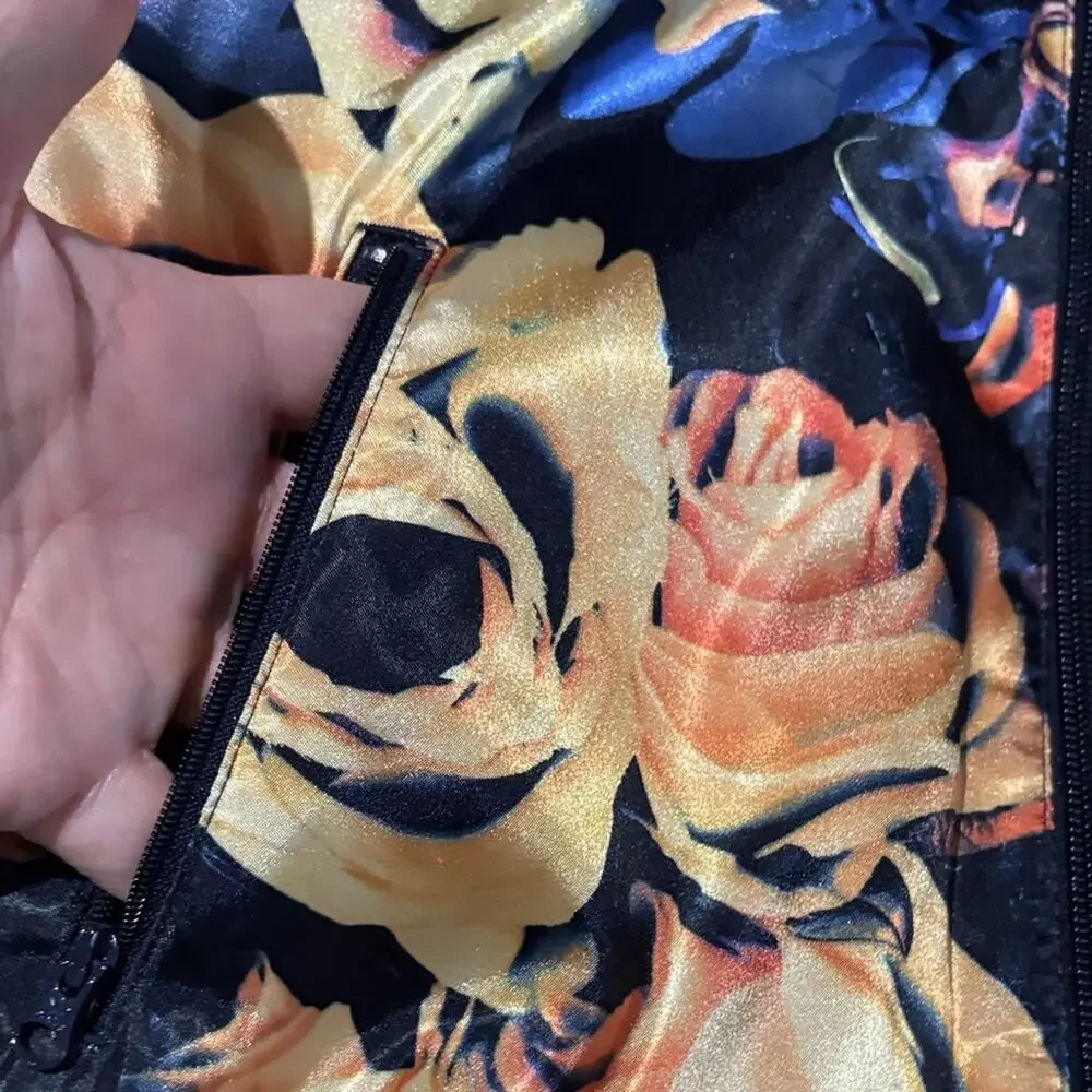 Adidas 11/12 Colorful Floral Track Jacket euc like new three stripe logo on back